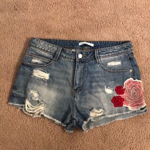 Zara cutoff jean shorts.